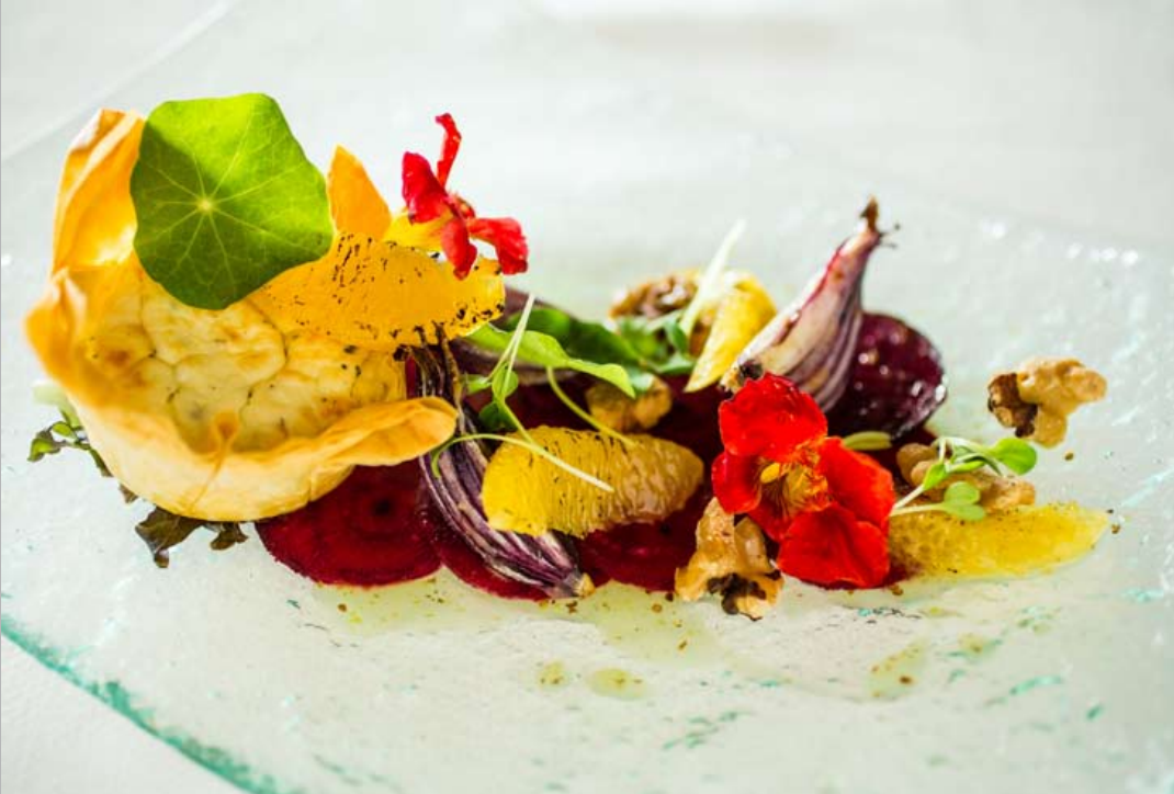 Goat’s cheese tart beetroot