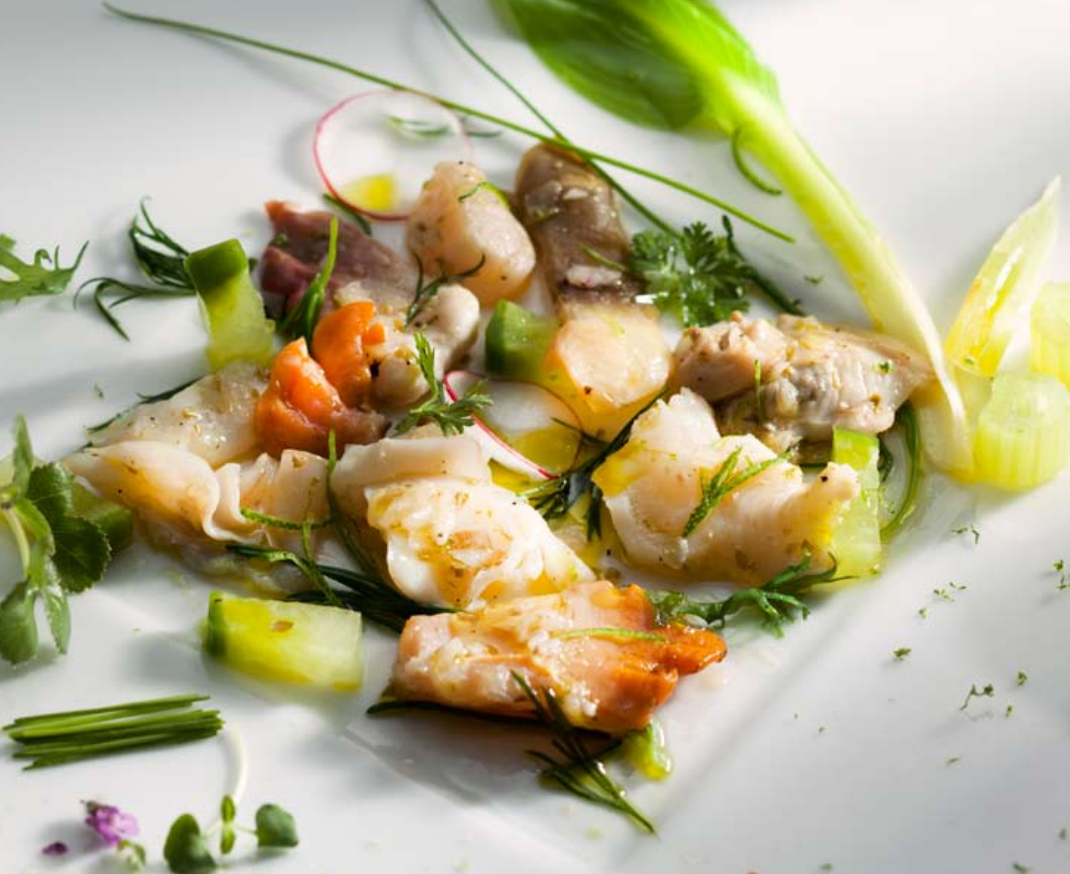 Japanese shellfish in fresh lime marinade