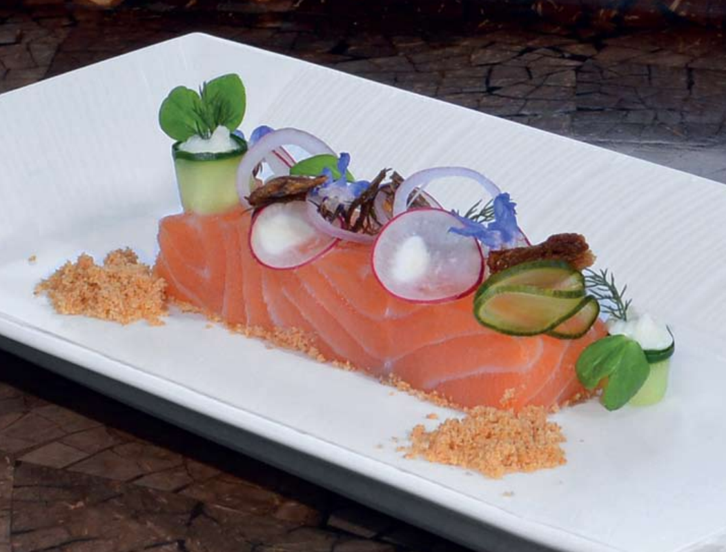 Salmon gravlax